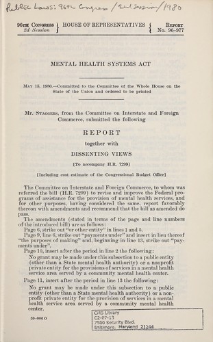 Mental health systems act
