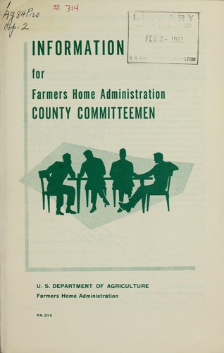 Information for Farmers' Home Administration county committeemen