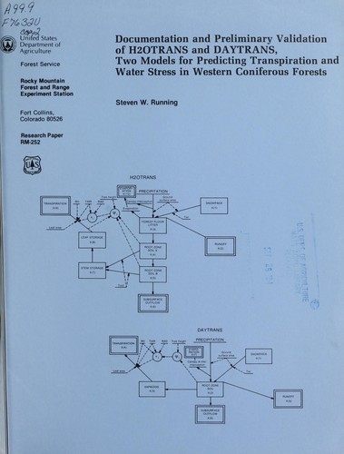 Documentation and preliminary validation of H20TRANS and DAYTRANS, two models for predicting transpiration and water stress in western coniferous forests