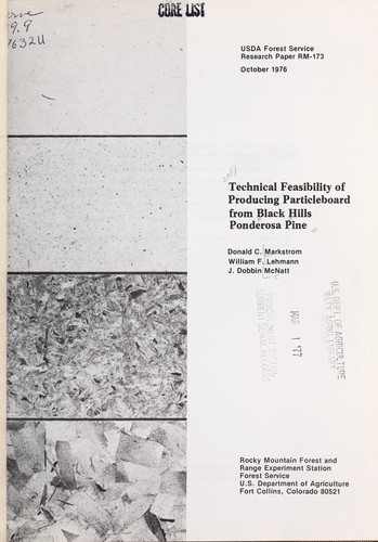 Technical feasibility of producing particleboard from Black Hills ponderosa pine