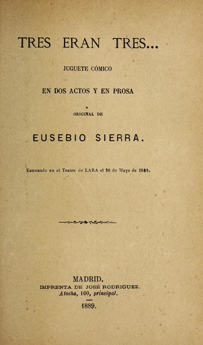 Tres eran tres--