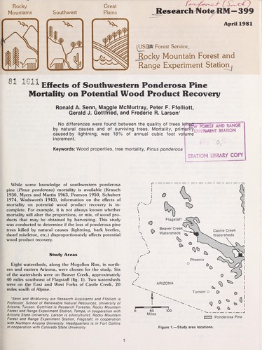 Effects of southwestern ponderosa pine mortality on potential wood product recovery