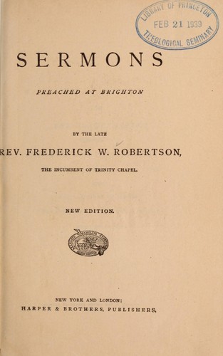 Sermons preached at Brighton