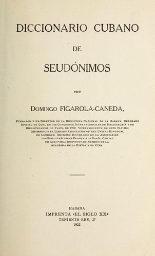 Diccionario cubano de seudónimos