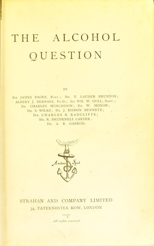 The alcohol question
