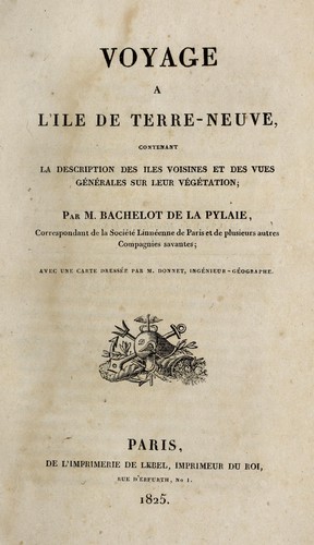 Voyage a l'Ille de Terre-Neuve