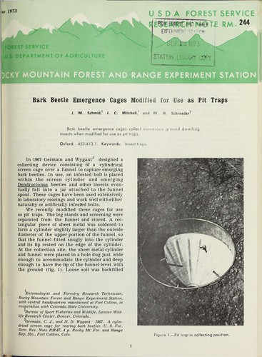 Bark beetle emergence cages modified for use as pit traps