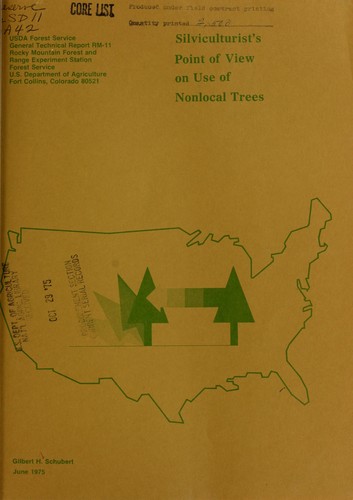 Silviculturist's point of view on use of nonlocal trees