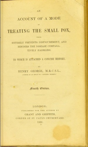 An account of a mode of treating the small-pox, which entirely prevents disfigurement ...