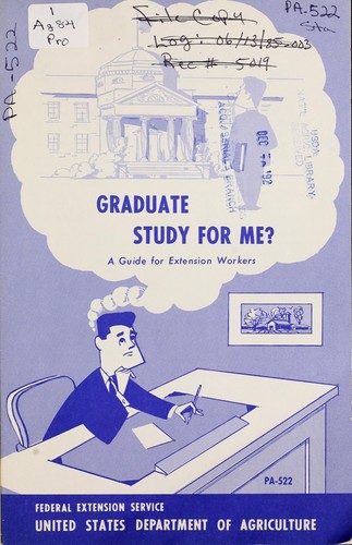 Graduate study for me?