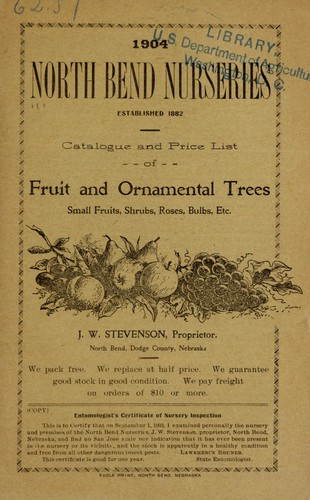 Catalogue and price list of fruit and ornamental trees