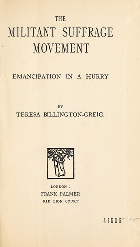 The militant suffrage movement