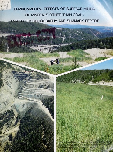 Environmental effects of surface mining of minerals other than coal