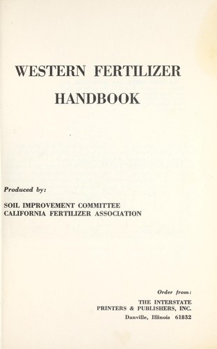 Western fertilizer handbook