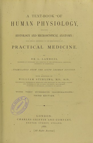 A text-book of human physiology : including histology and microscopical anatomy : with special reference to the requirements of practical medicine