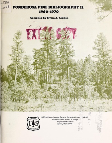 Ponderosa pine bibliography. 2. 1966-70