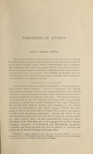 Progress in Africa