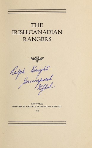 The Irish-Canadian rangers