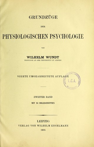 Grundz©ơge der physiologischen Psychologie