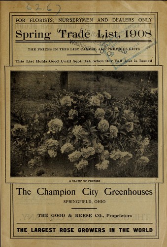 Spring trade list, 1908