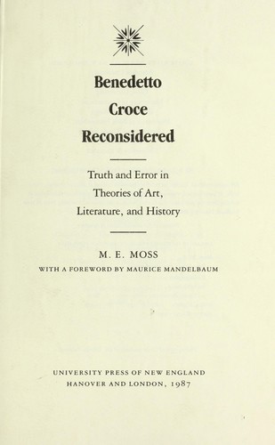 Benedetto Croce reconsidered