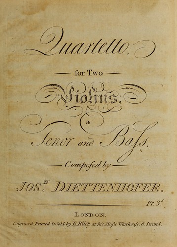 Quartetto for two violins, a tenor and a bass