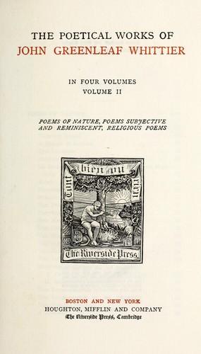 Whittier's works