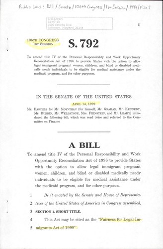 A bill to amend title IV of the Personal Responsibility and Work Opportunity Reconciliation Act of 1996 to provide States with the option to allow legal immigrant pregnant women, children, and blind or disabled medically needy individuals to be eligible for medical assistance under the Medicaid program, and for other purposes