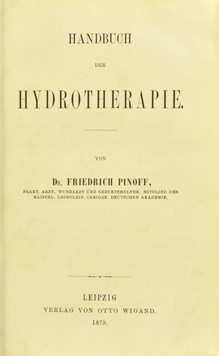 Handbuch der Hydrotherapie