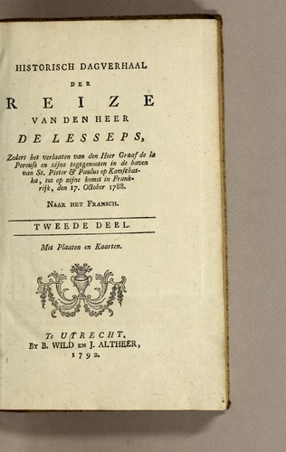 Historisch dagverhaal der reize van den heer de Lesseps