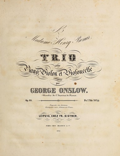 Trio pour piano, violon et violoncelle, op. 83