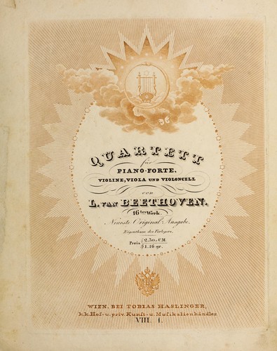 Quartett f℗♭¡Łr Piano-Forte, Violine, Viola und Violoncell, 16tes Werk