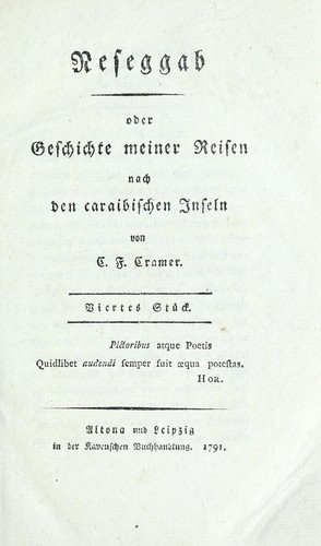 Neseggab; oder Geschichte meiner Reisen nach den caraibischen Inseln