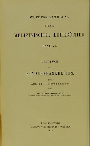Lehrbuch der Kinderkrankheiten : f©ơr Aerzte und Studirende