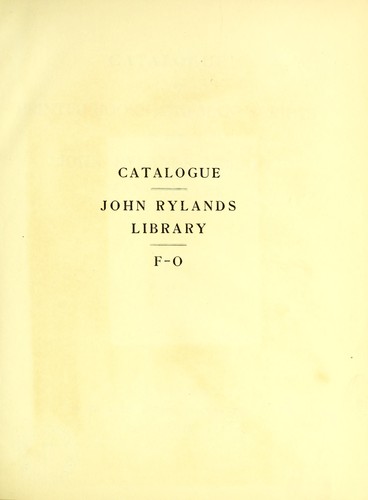 Catalogue of the printed books and manuscripts