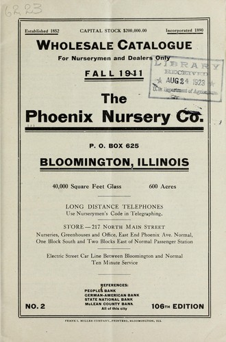 Wholesale catalogue for nurserymen and dealers only