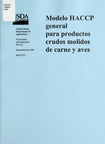 Modelo HACCP general para productos crudos, sin moler, de carne y aves