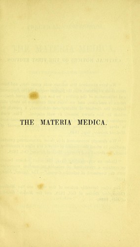 A practical compendium of the materia medica, adapted to the treatment of the diseases of infancy and childhood