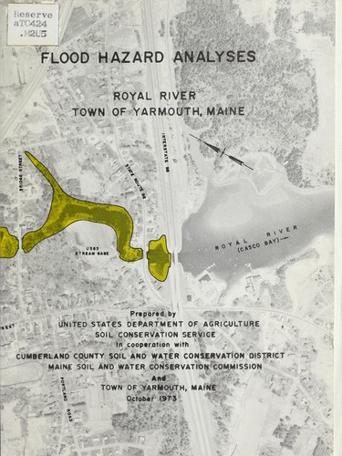 Flood hazard analyses, Royal River, town of Yarmouth, Cumberland County, Maine