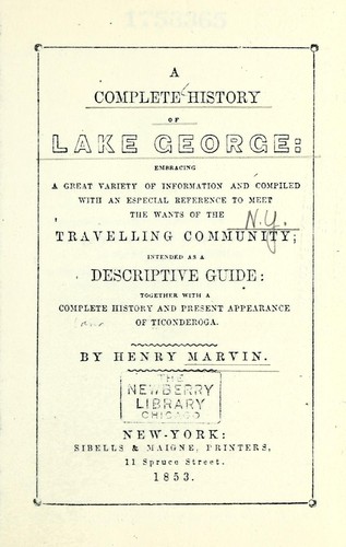 A complete history of Lake George