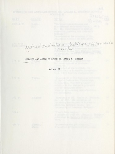 Speeches and articles