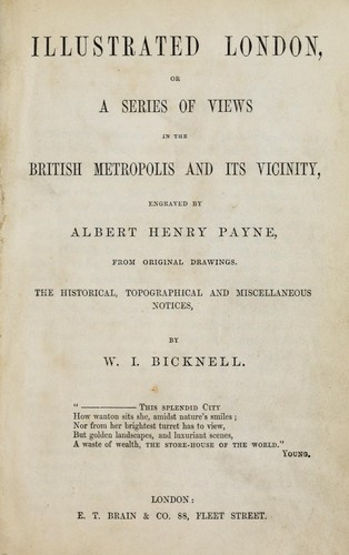 Illustrated London, or, A series of views in the British metropolis and its vicinity
