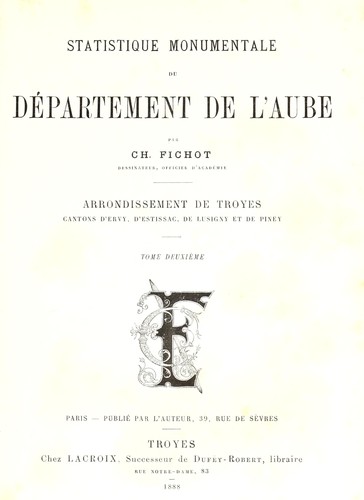 Statistique monumentale du département de l'Aube