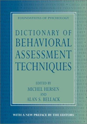 Dictionary of behavioral assessment techniques