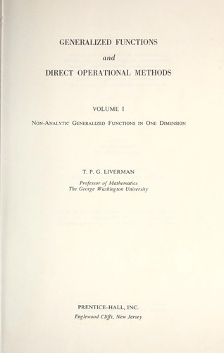 Generalized functions and direct operational methods