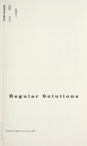 Regular solutions