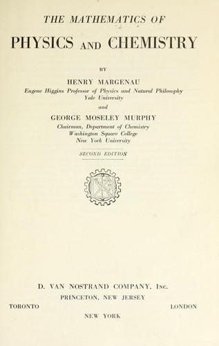 The mathematics of physics and chemistry
