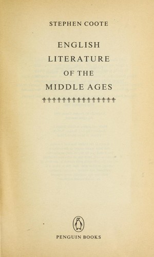 English literature of the Middle Ages