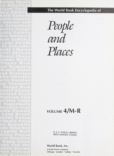 The World Book encyclopedia of people and places