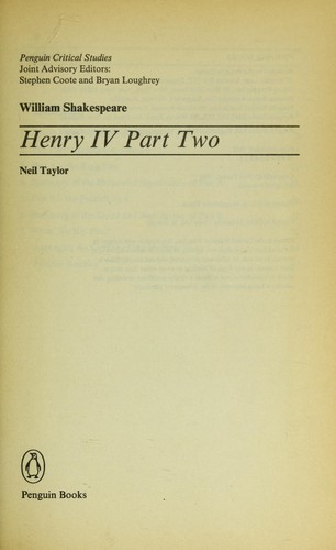 William Shakespeare, Henry IV Part Two